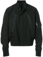 D.gnak Satin Trim Padded Jacket - Black