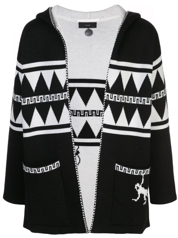Alanui Crazy Monkey Hooded Cardigan - Black