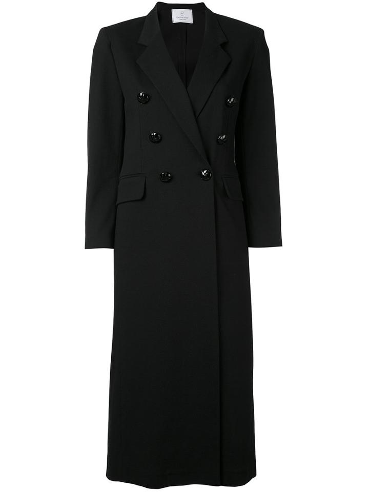 Carolina Ritzler - Paolo Vamos Coat - Women - Cotton/polyamide/spandex/elastane - 36, Black, Cotton/polyamide/spandex/elastane
