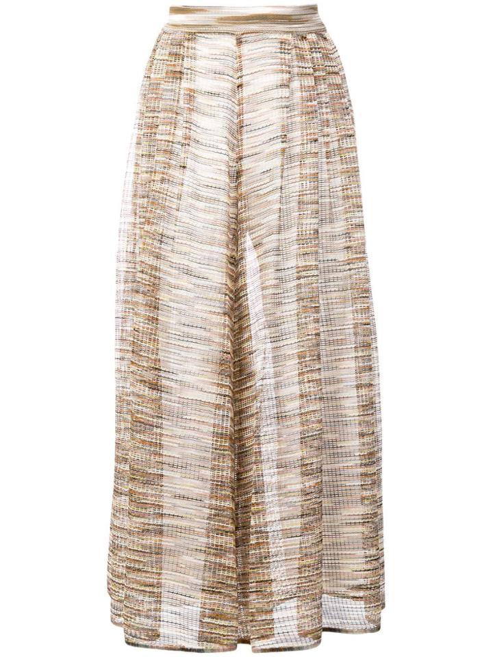 Missoni Layered Woven Trousers - Brown
