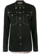 Versace Button Denim Shirt - Black