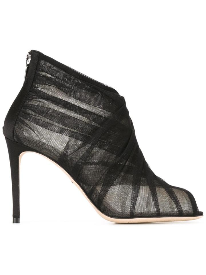 Dolce & Gabbana Tulle Booties - Black