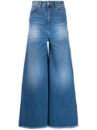 Federica Tosi Faded Wide-leg Jeans - Blue