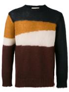 Marni - Stripe Panel Jumper - Men - Polyamide/mohair/wool - 46, Blue, Polyamide/mohair/wool