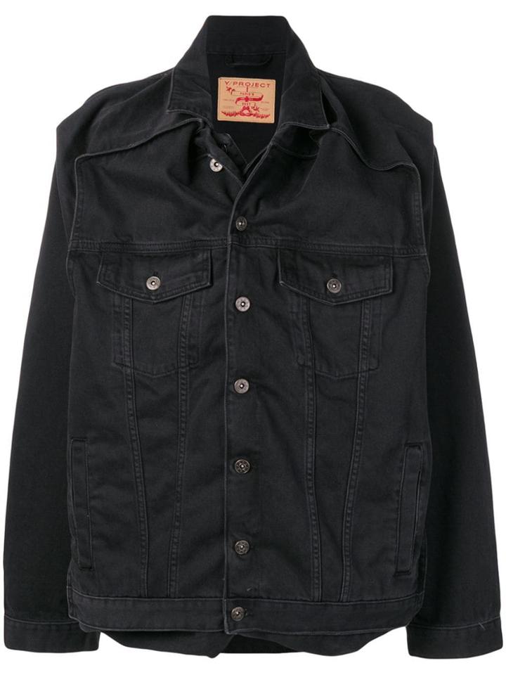 Y / Project Layered Denim Jacket - Black