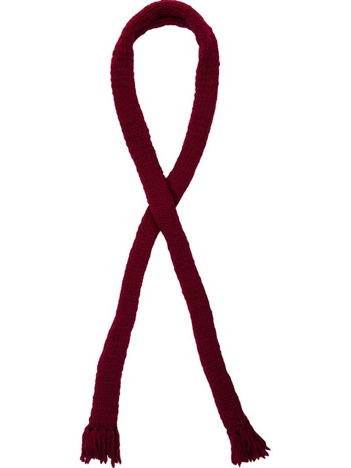 Christopher Raeburn Oversized Hand Knit Scarf, Men's, Red, Wool