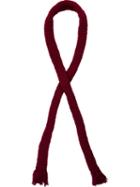 Christopher Raeburn Oversized Hand Knit Scarf, Men's, Red, Wool