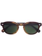 Moscot Round Frame Sunglasses, Adult Unisex, Brown, Acetate