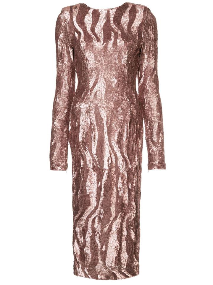 Rachel Gilbert Dinah Sequined Dress - Metallic