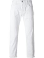 Armani Jeans Slim-fit Jeans, Men's, Size: 38, White, Cotton/spandex/elastane