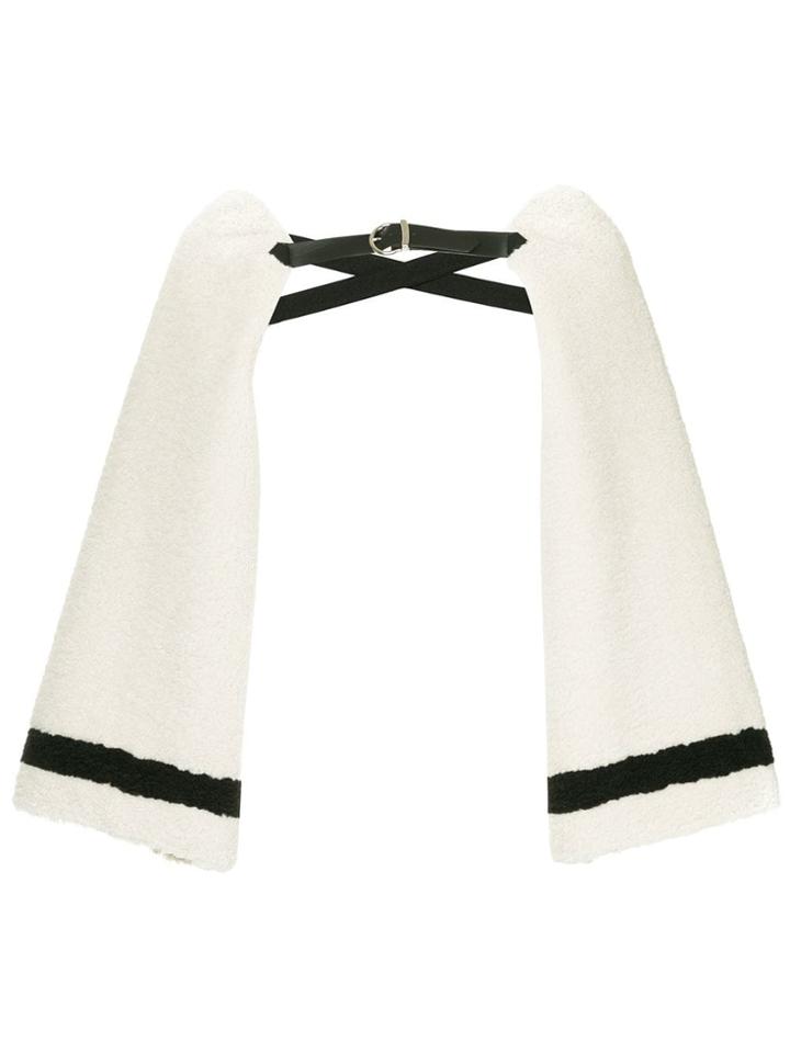 Tu Es Mon Trésor Striped Arm Covers - White