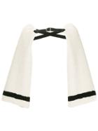 Tu Es Mon Trésor Striped Arm Covers - White