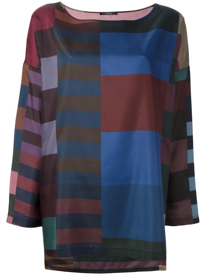 Odeeh Printed Silk Blouse, Women's, Size: 42, Silk