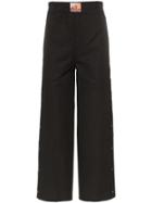 Boramy Viguier Side Popper Detail Straight Leg Trousers - Black