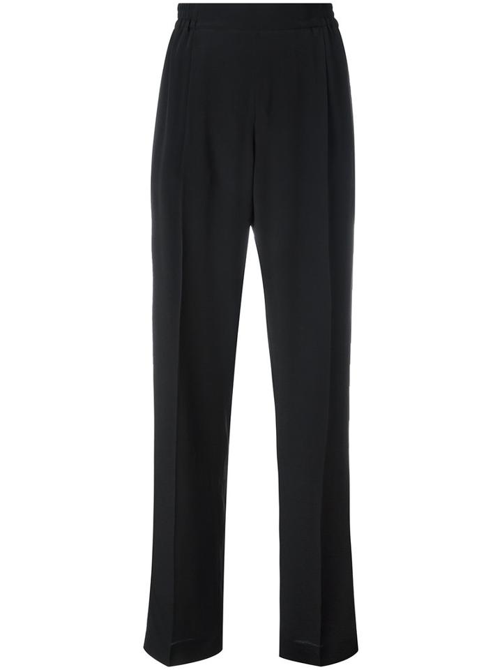 No21 Pleated Detail Tailored Trousers, Women's, Size: 40, Black, Silk/acetate