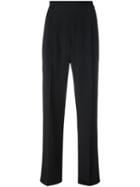 No21 Pleated Detail Tailored Trousers, Women's, Size: 40, Black, Silk/acetate