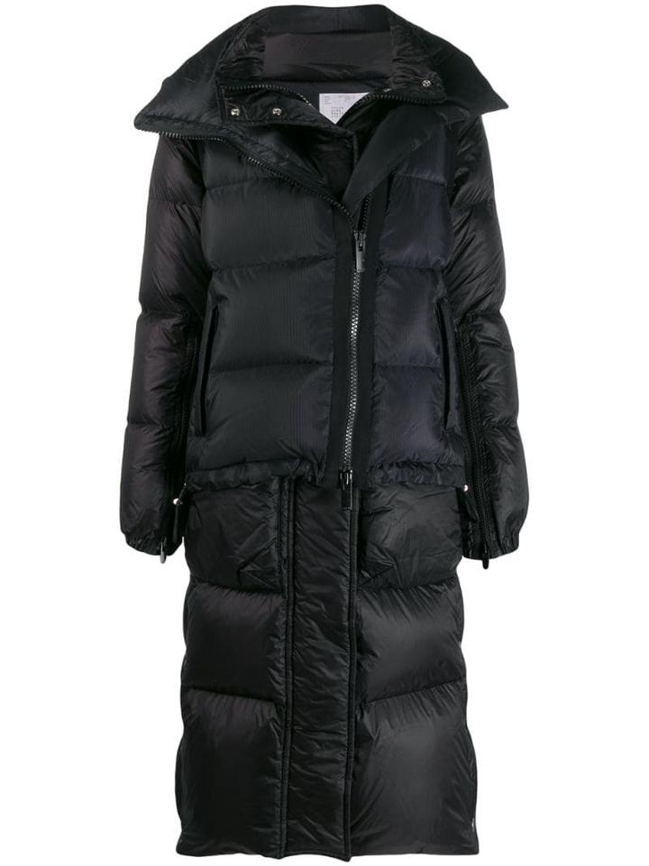 Sacai Oversized Padded Coat - Black