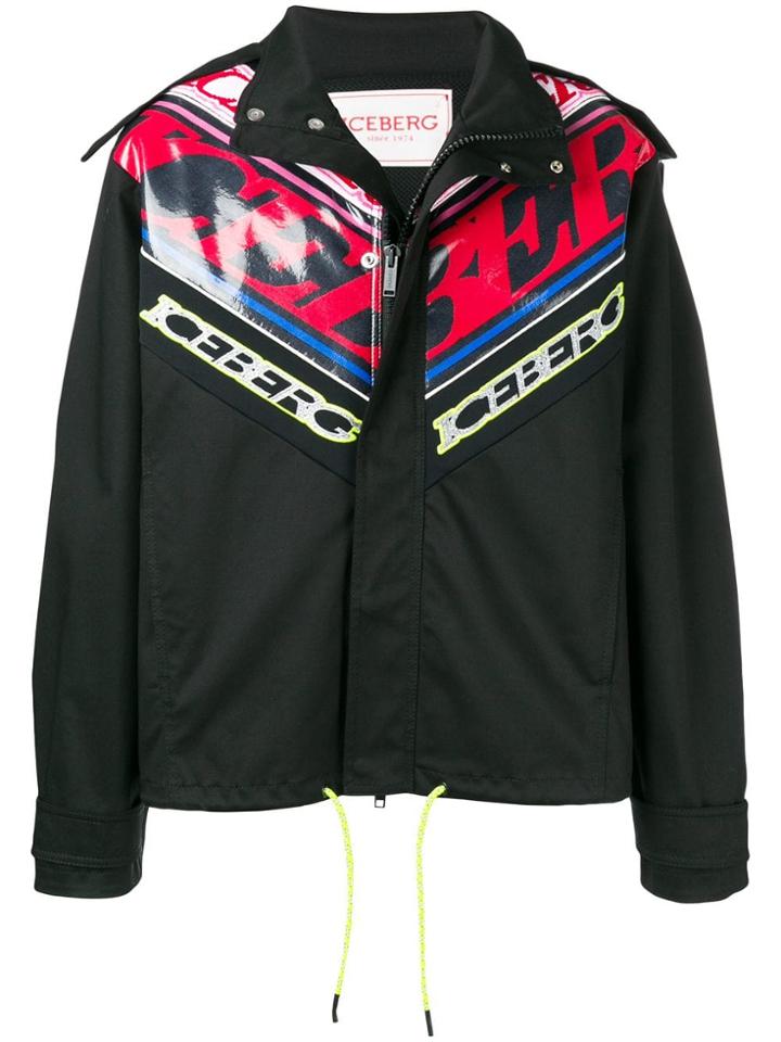 Iceberg Contrast Logo Jacket - Black
