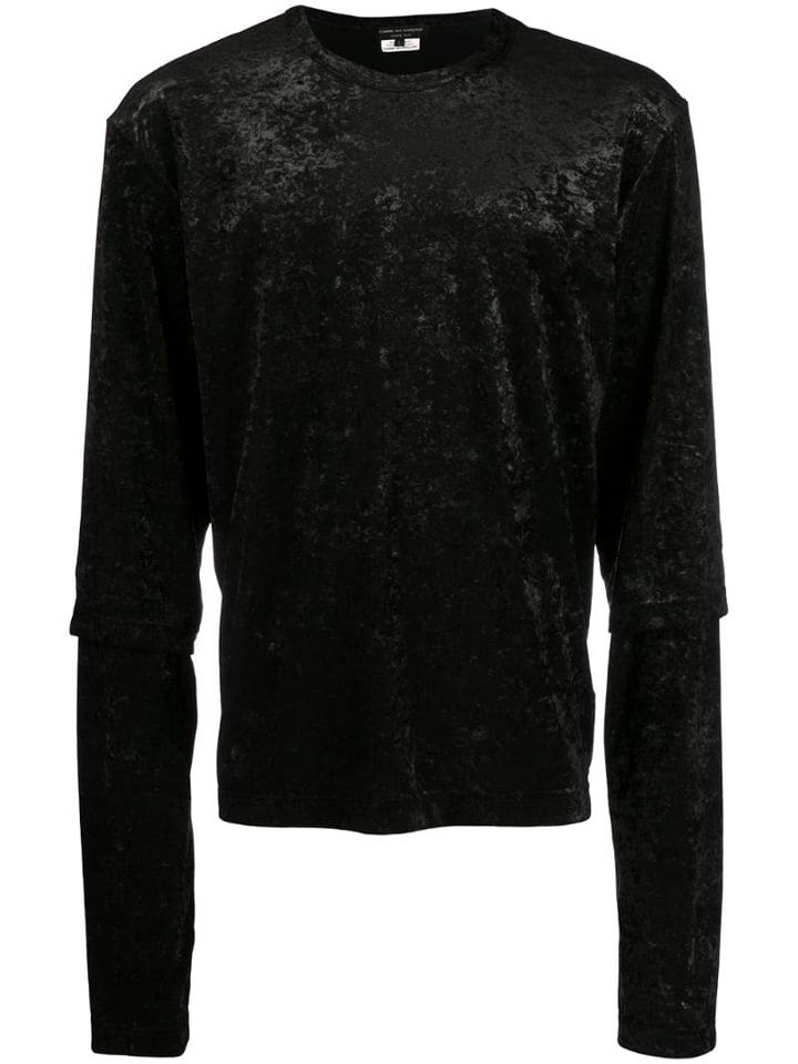 Comme Des Garçons Homme Plus Velvet Shirt - Black