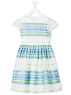 Il Gufo - Striped Pleated Dress - Kids - Cotton/nylon/polyester - 10 Yrs, White