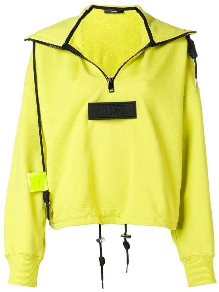 Diesel Logo Half-zip Sweatshirt - Yellow
