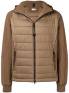 Cp Company Goggle Hooded Padded Jacket - Brown