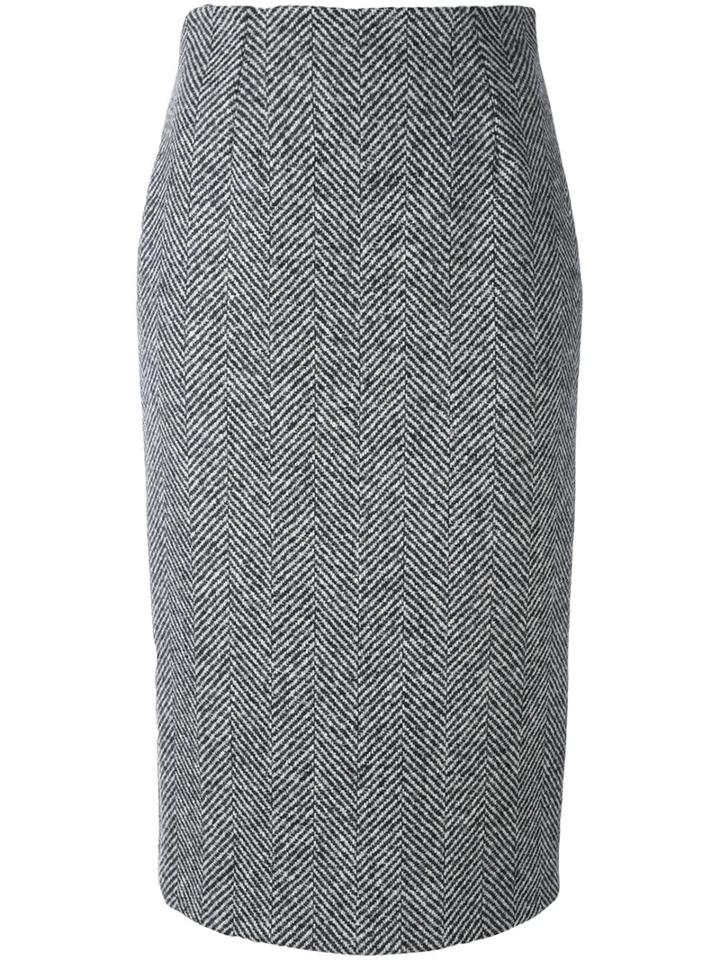 Red Valentino Mid Pencil Skirt, Women's, Size: 40, Black, Polyamide/polyester/acetate/wool