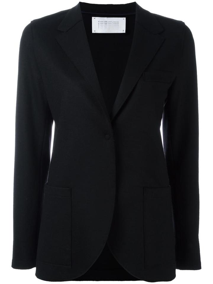 Harris Wharf London One Button Blazer, Women's, Size: 44, Black, Virgin Wool