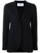 Harris Wharf London One Button Blazer, Women's, Size: 44, Black, Virgin Wool