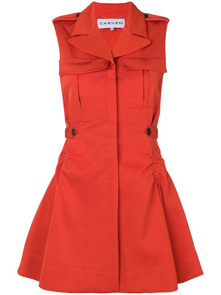 Carven Military Mini Dress - Yellow & Orange