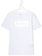 Levi's Kids Teen Metallic Logo Print T-shirt - White