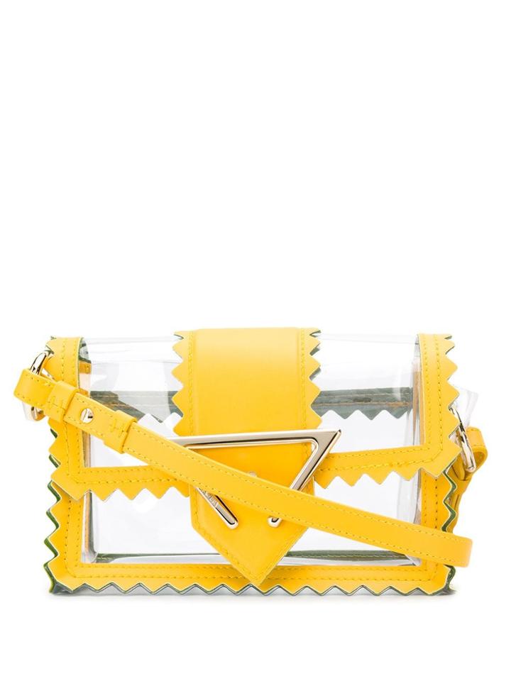 Sara Battaglia Lazer Cut Mini Bag - Yellow