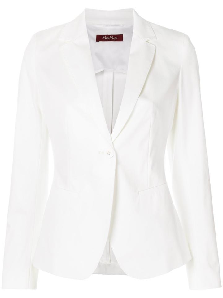 Max Mara Studio Fitted Blazer - White