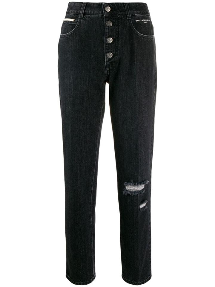 Stella Mccartney High Waist Straight Jeans - Black