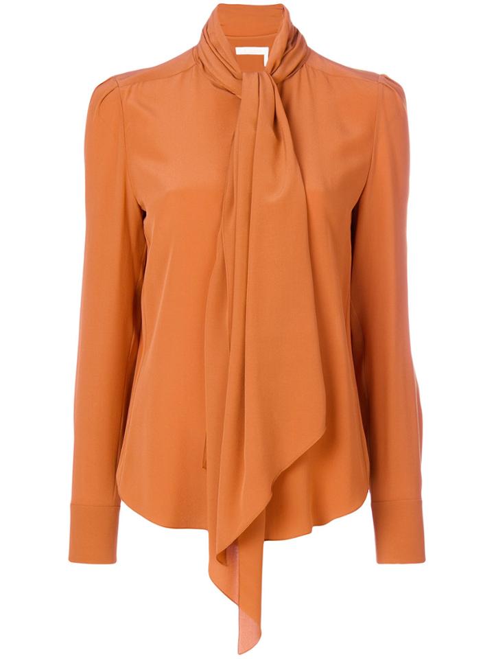Chloé Pussy Bow Blouse - Red