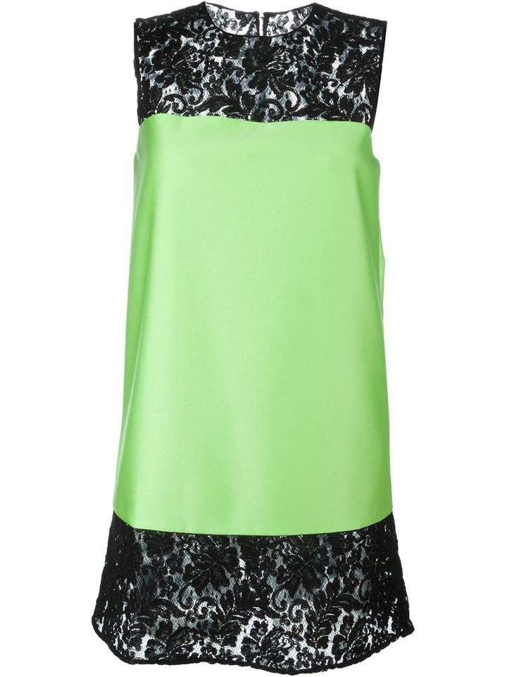 Fausto Puglisi Lace Panel Dress, Women's, Size: 42, Green, Polyamide/spandex/elastane/acetate/silk