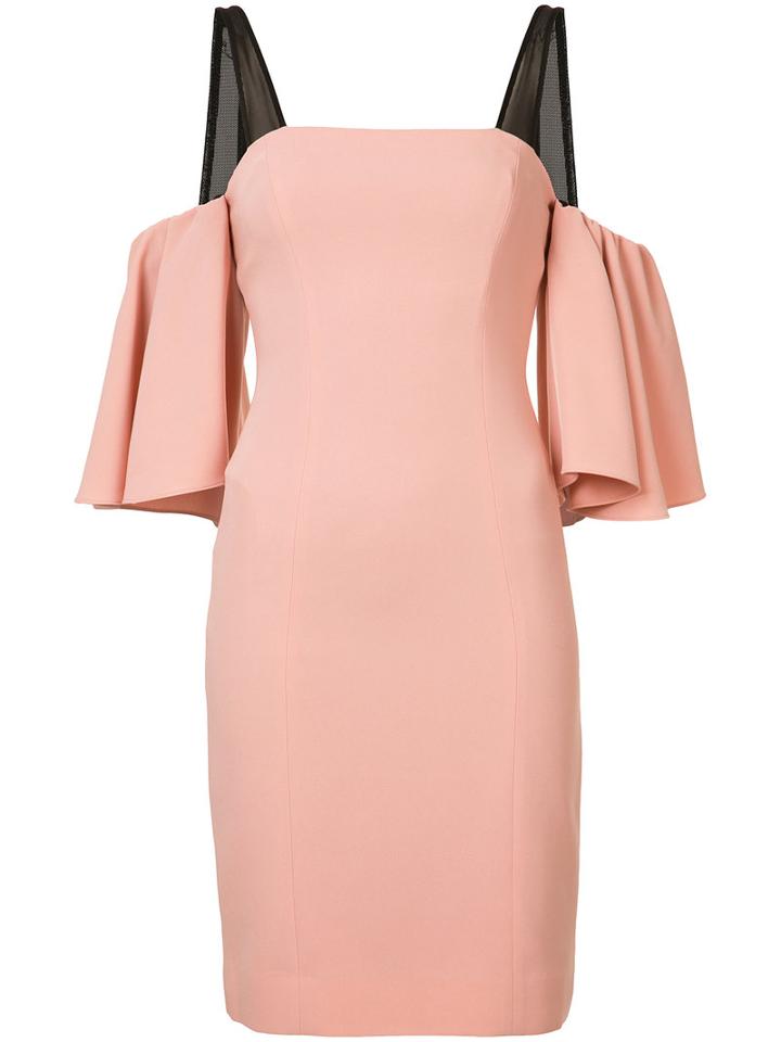 Cinq A Sept - Cold Shoulder Dress - Women - Nylon/polyester/triacetate - 10, Pink/purple, Nylon/polyester/triacetate