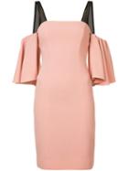 Cinq A Sept - Cold Shoulder Dress - Women - Nylon/polyester/triacetate - 10, Pink/purple, Nylon/polyester/triacetate
