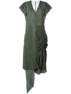 Marni Asymmetric Ruched Dress - Green