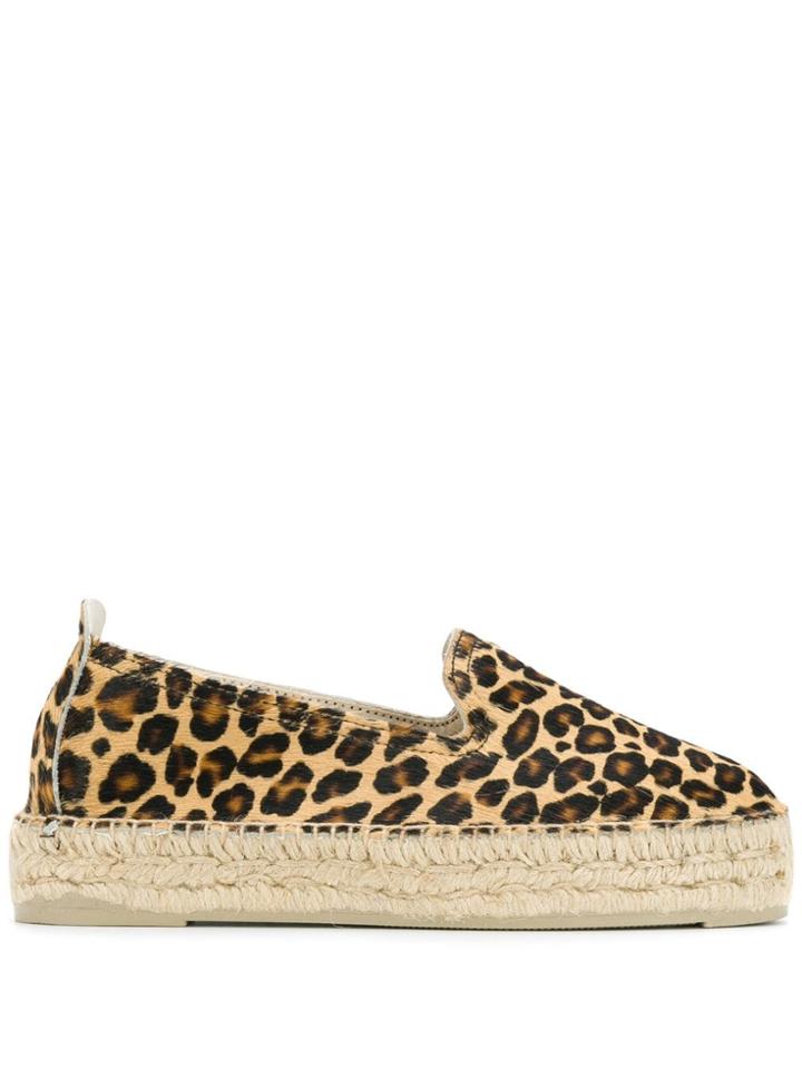 Manebi Leopard-print Espadrilles - Brown