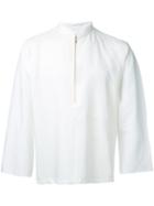 Sasquatchfabrix. - Mandarin Collar Jacket - Men - Linen/flax/nylon/polyurethane - Xl, White, Linen/flax/nylon/polyurethane