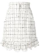 Rebecca Taylor Plaid Tweed Skirt - White