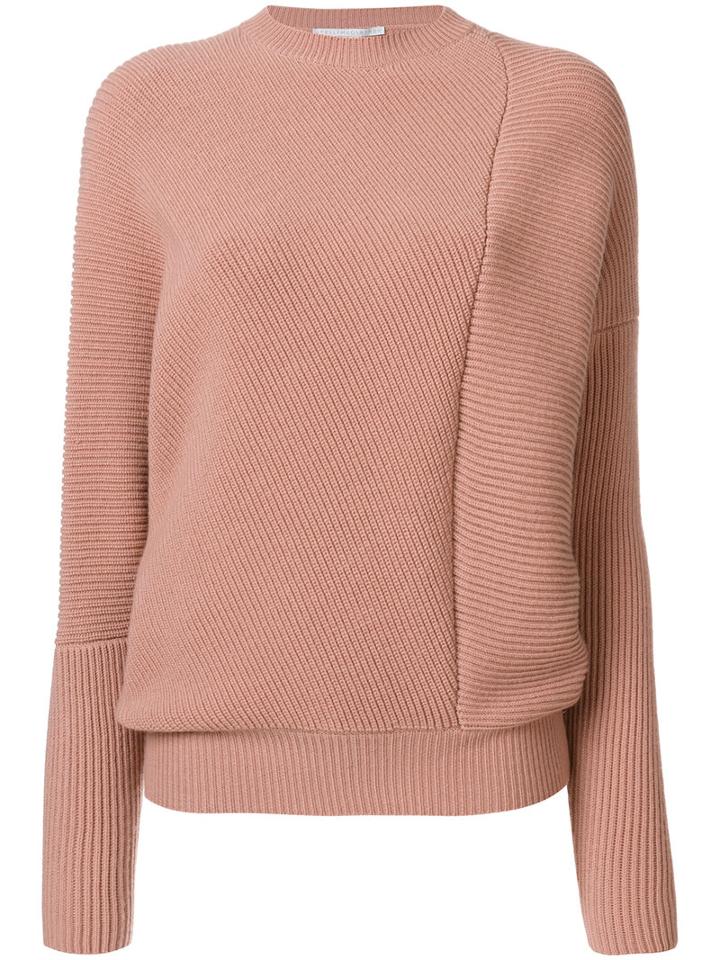 Stella Mccartney - Asymmetric Seam Jumper - Women - Wool - 40, Pink/purple, Wool