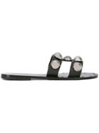 Schutz Studded Slip-on Sandals - Black