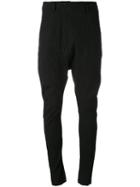 Poème Bohémien - Drop-crotch Asymmetric Trousers - Women - Cotton/linen/flax/spandex/elastane/viscose - 48, Black, Cotton/linen/flax/spandex/elastane/viscose