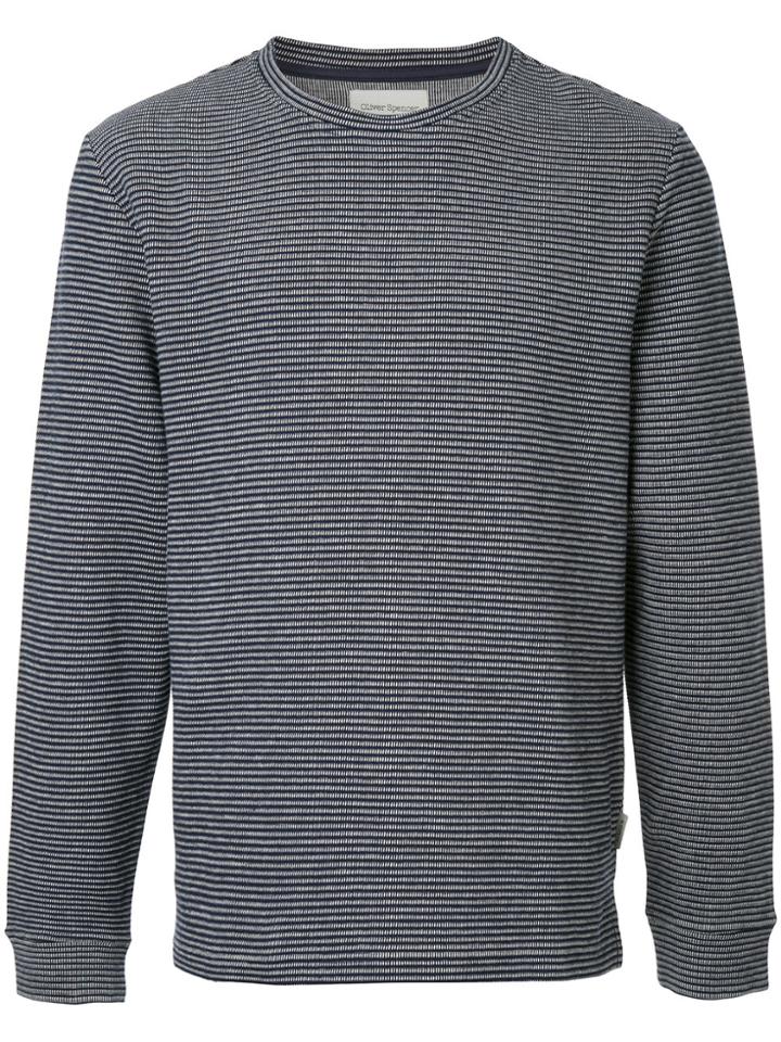 Oliver Spencer Berwick Striped Long Sleeve T-shirt - Blue