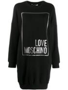 Love Moschino Oversized Hoodie Dress - Black