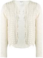 Lamberto Losani Woven Suede Cardigan - Nude & Neutrals