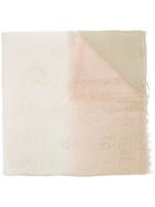 Alexander Mcqueen Two-tone Skull Print Scarf - Pink & Purple