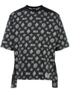 Ktz Monogram Print T-shirt, Adult Unisex, Size: Small, Black, Cotton